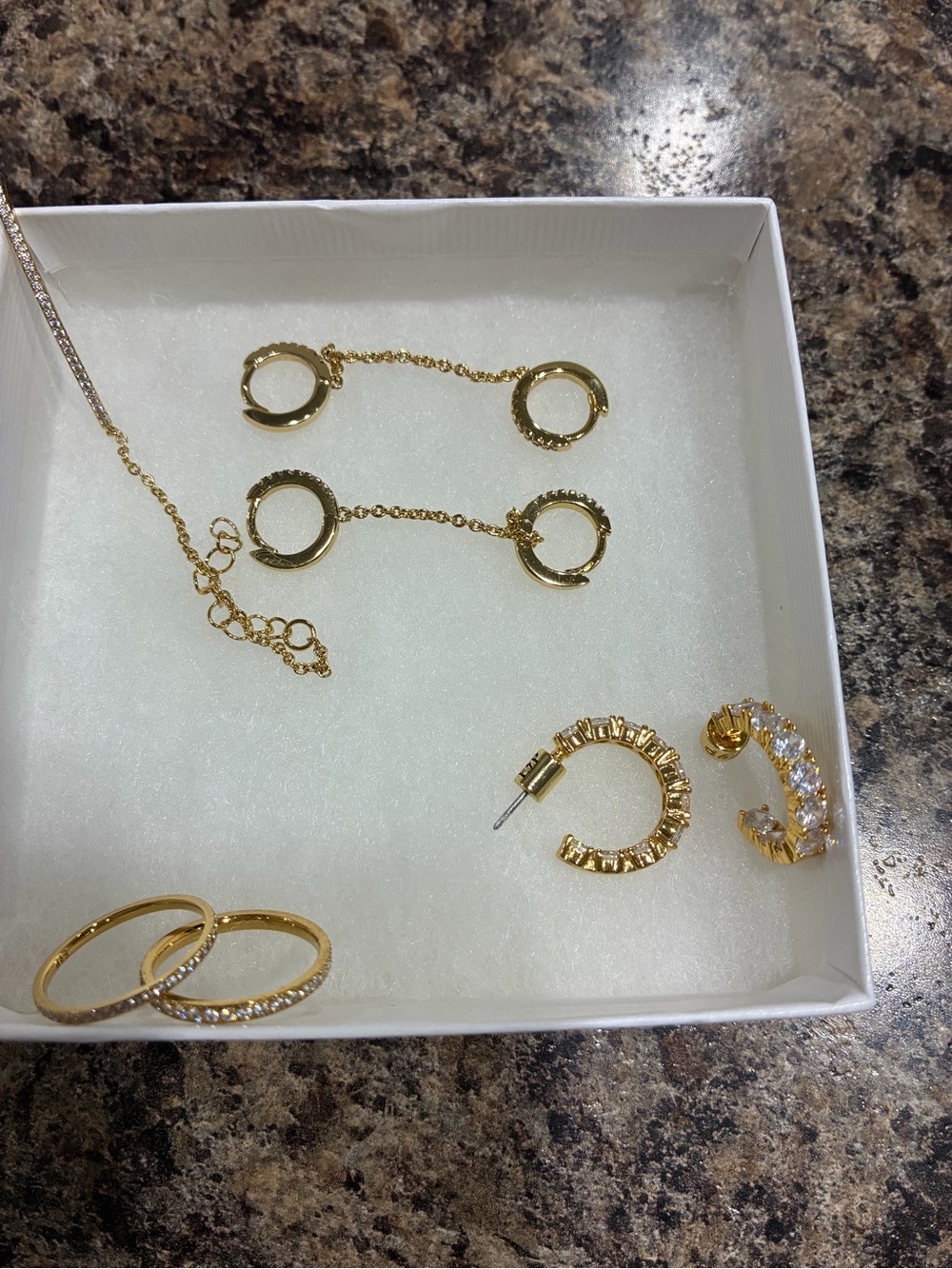 Like new Electric Picks earrings, rings, and bracelet